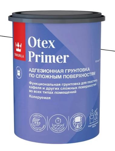 Грунтовка адгезионная Tikkurila Otex Primer База А алкидная 0,9 л / 6