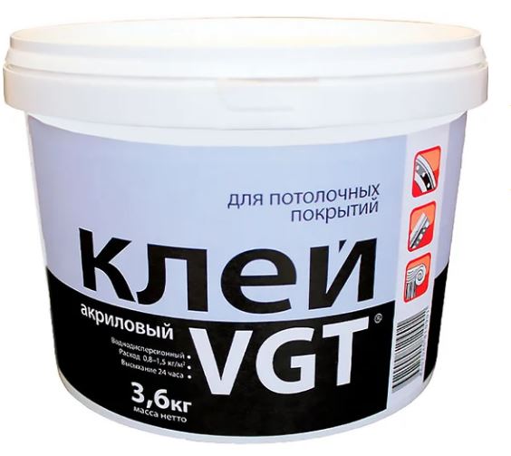Клей ВГТ д/потолочных покрытий 3,6 кг / 4"
