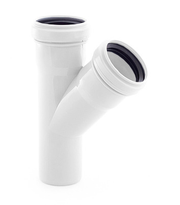 Тройник канализационный бесшумный внутренний РТП Elite 24555 50 мм-45° полипропиленовый