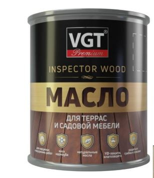 Масло для террас и садовой мебели ВГТ Бесцветный 0,75кг / 8
