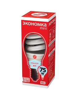 LKsmT2SPC15wE1442 Лампа КЛЛ SPC  15w-Е1442 трубка Т2, белый свет, 5/100