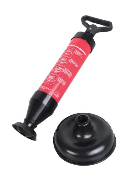 Вантуз поршневой 51223 для прочистки засоров, два адаптера, емкость камеры 0,7 литра 