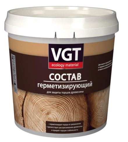 Состав для защиты торцов древесины ВГТ герметизирующий 2,5 кг/ 4