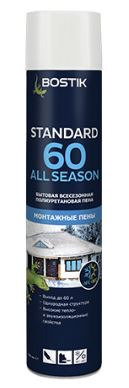 Пена п/у бытовая Standard All Seasons 60 всесезонная 0.75л/0.731кг BOSTIK /12 