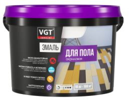 Эмаль для пола ВГТ ВД-АК-1179 Профи база А с/белая полумат 10 кг 