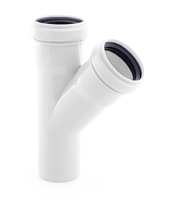 Тройник канализационный бесшумный внутренний РТП Elite 24555 50 мм-45° полипропиленовый