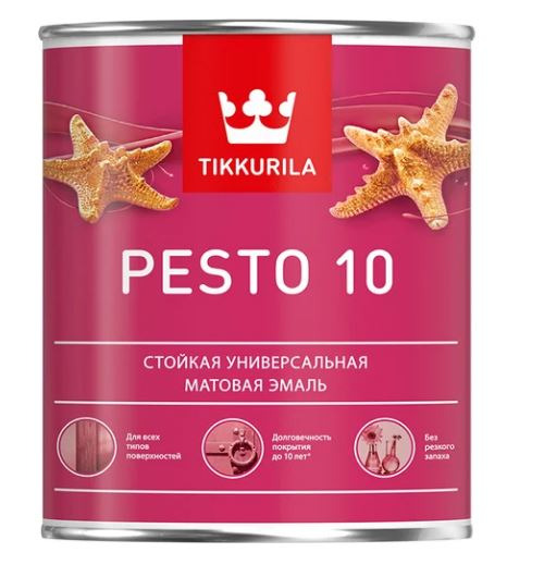 Краска алкидная Pesto 10 Tikkurila База C мат 0,9 л / 6