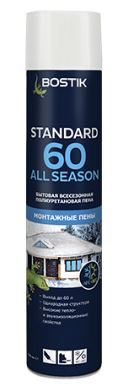 Пена п/у бытовая Standard All Seasons 60 всесезонная 0.75л/0.731кг BOSTIK /12 