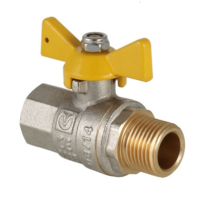 Кран шаровой газовый Valgas VT.278.N.04 1/2" внутренняя/наружная резьба бабочка