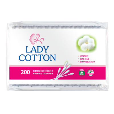 Палочки ватные (200 шт) Lady Cotton 41203410/41203430/41203412/41203453 / 250