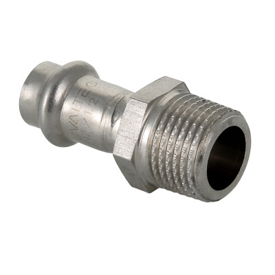 Муфта нерж.сталь наруж.резьба  Ø22-3/4 Valtec, VTi.901.I.002205