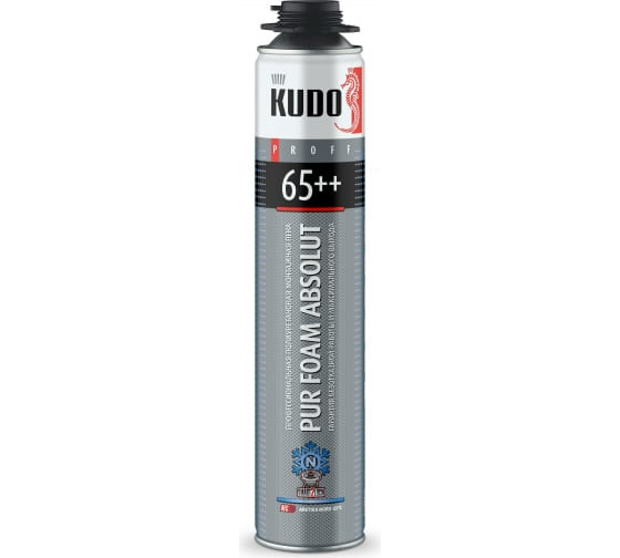 Пена монтажная KUDO KUPP10WN65++ PROFF 65++ARKTIKA NORD полиуретановая под пистолет 1000 мл / 12