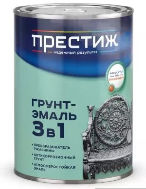 Грунт-эмаль по ржавчине Престиж красно-коричневая б\с  0,9 кг/14