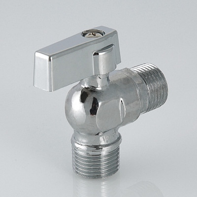 Кран шаровой для сантехнических приборов Valtec VT.392.N.05 1/2"-3/4" наружная/наружная резьба угловой ручка