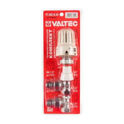 Комплект терморегулирующего оборудования для радиатора Valtec VT.045.N.04 1/2" угловой