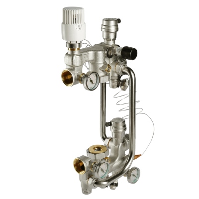 Насосно-смесительный узел (без насоса, монтаж.длина 180мм, с термоголовкой) Valtec Combi, VT.COMBI.0.180 Насосно-смесительный узел (без насоса, монтаж.длина 180мм, с термоголовкой) Valtec Combi, VT.COMBI.0.180