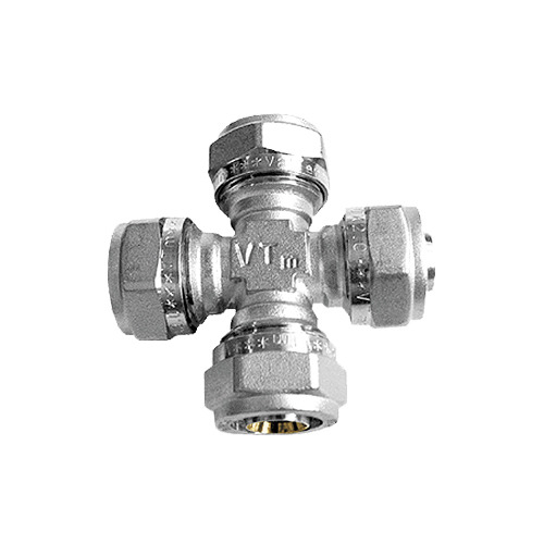Крестовина обжимная переходная Valtec VTm.341.N.201620 20-16-20-16 мм