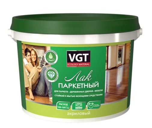 Лак паркетный  ВГТ акриловый п/мат 9 кг / 1