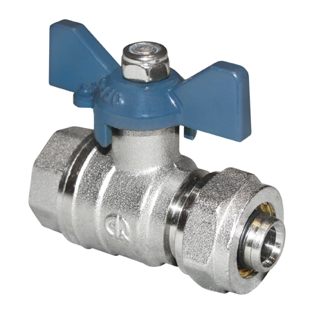 Кран шаровой переходной Aqualink 00874 16-1/2" обжим/внутренняя резьба