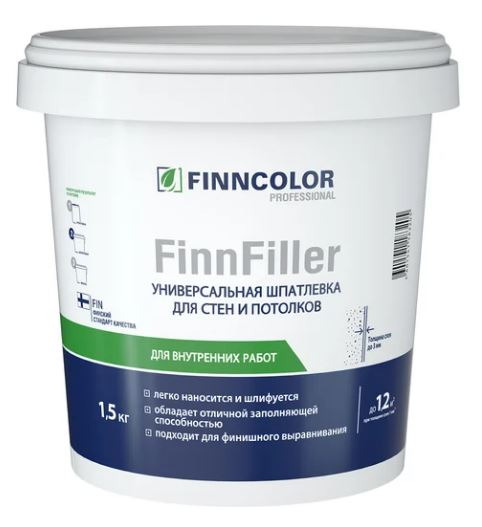 Шпатлевка финишная FINNFILLER 0,9л